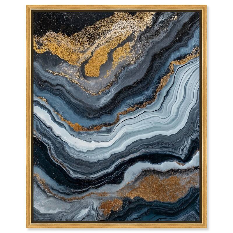 Acrylic Flow II Canvas by Art Remedy - Gold - 20" x 24"