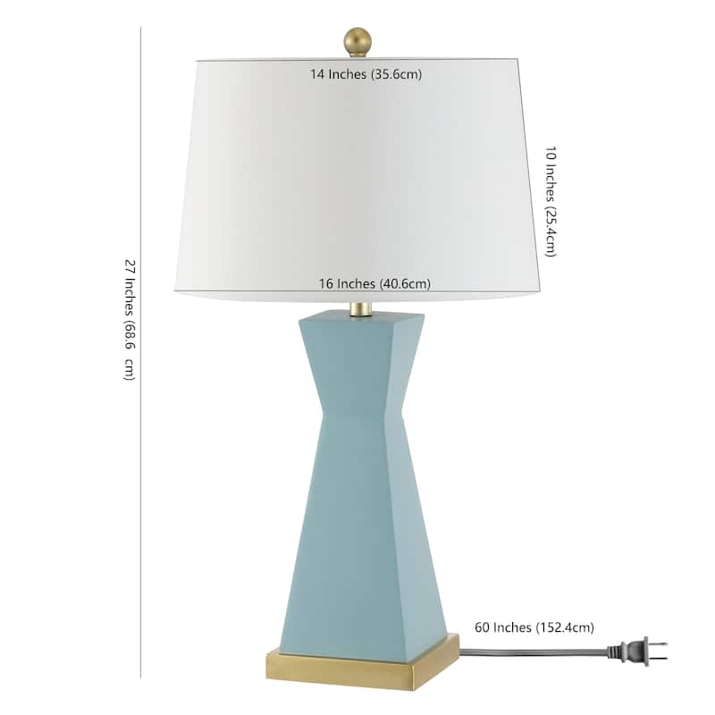 SAFAVIEH Lighting Onder 27" Table Lamp (Set of 2) - 16" W x 16" D x 27" H