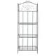 preview thumbnail 37 of 53, SAFAVIEH Amaris Victorian Wrought Iron 4-Tier Outdoor Bakers Rack. - 25" W x 15" D x 63" H
