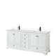 Option White, Black Trim, Carrara Cultured Marble Top