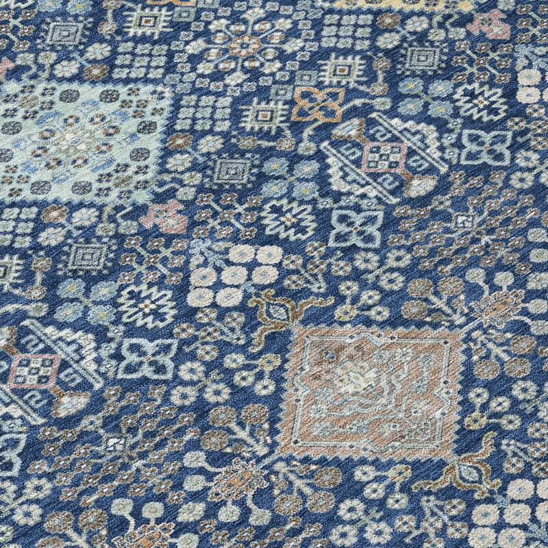 Machine Washable Indoor/ Outdoor Boho Panel Chantille Rug