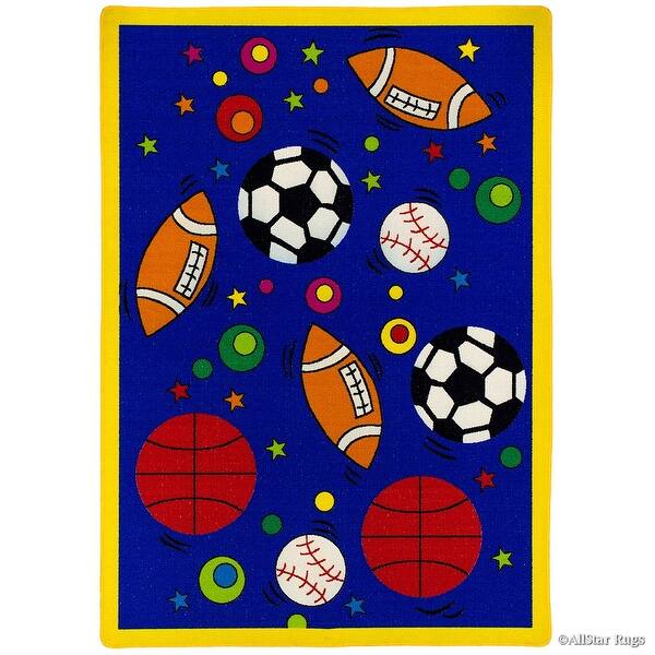 Shop Allstar Kids Baby Room Area Rug Sports Football