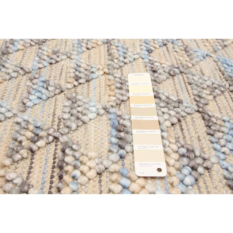 ECARPETGALLERY Braid weave Sienna Cream Wool Rug - 5'0 x 8'2