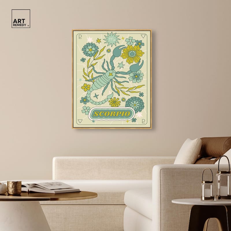 Scorpio Stars Card Canvas by Art Remedy