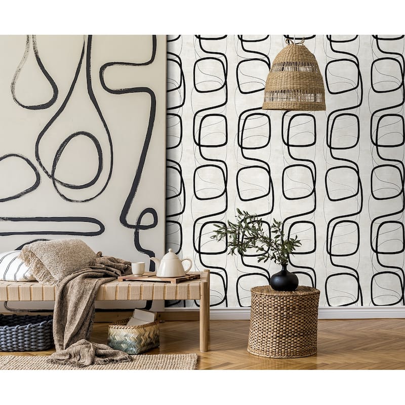 Seabrook Designs Forcella Geometric Non-Woven Unpasted Wallpaper