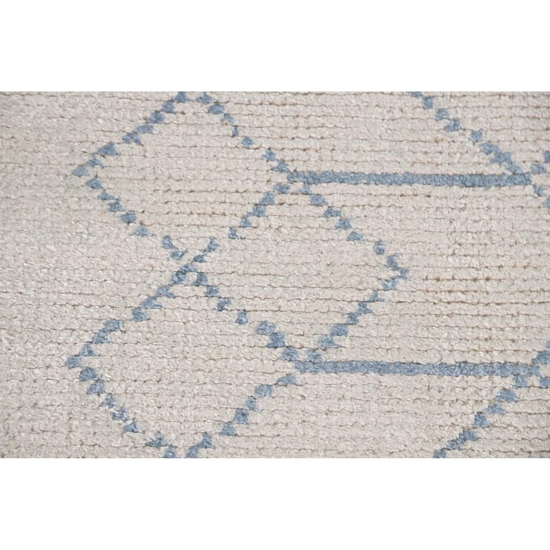 Trellis / Moroccan Indian Area Rug Handmade Wool Carpet - 5'1"x 7'10"