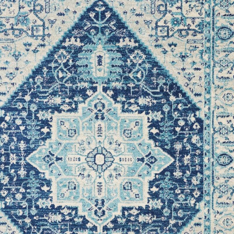 HomeRootsFloral Medallion Transitional Rectangle Area Rug - 108' X '72' X '0.5