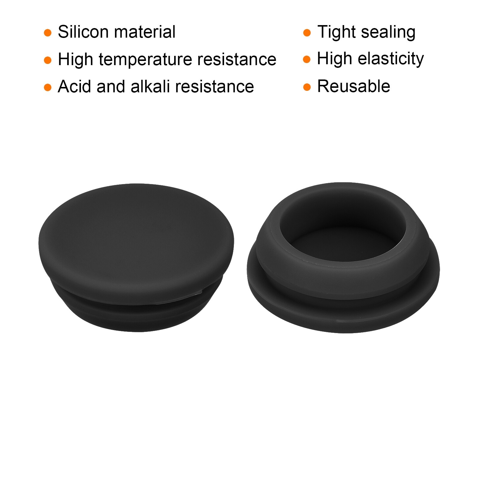 Silicone Snap in Locking Hole Plugs,Panel Seal Cover Round for Kitchen Bulkhead Waterproof Sealing Plug