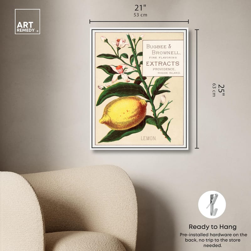 Lemon Canvas by Art Remedy