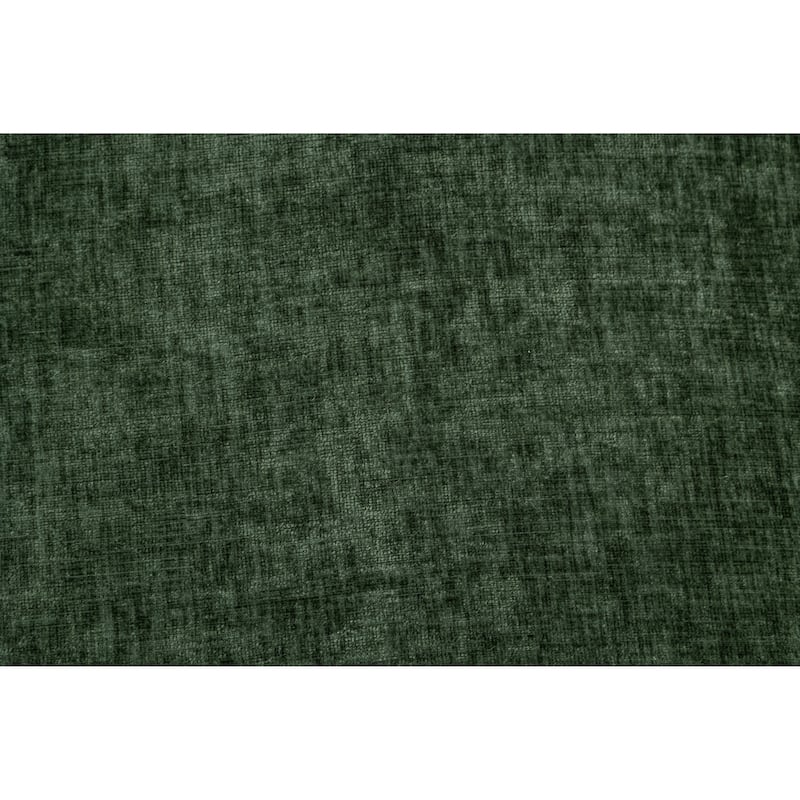 Green Chenille 25.6" Swivel Barrel Chair with Black Coating