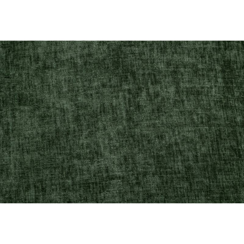 Green Chenille Modern 25.6" Upholstered Swivel Barrel Chair with Black Powder Coating and Metal Ring