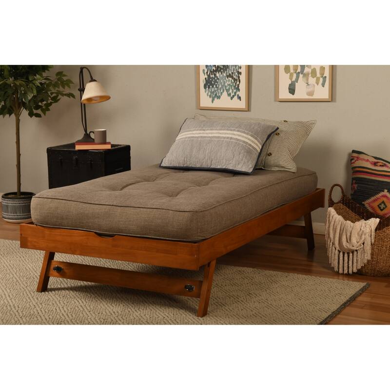 Somette Boho Pop Up Bed with Linen Stone Mattress - Barbados