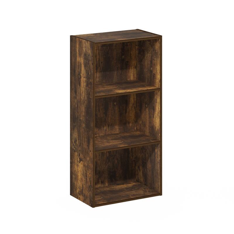 Furinno Luder 3-Tier Open Shelf Bookcase - Amber Pine