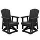 preview thumbnail 9 of 54, Set of 2 HDPE Adirondack Swivel Gliders, Outdoor Patio Chair Set