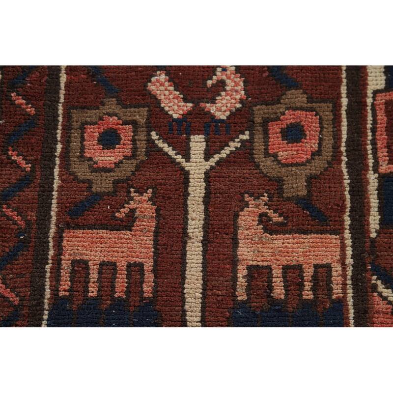 Garden Design Bakhtiari Vintage Persian Area Rug Handmade Wool Carpet - 6'9" x 10'3"