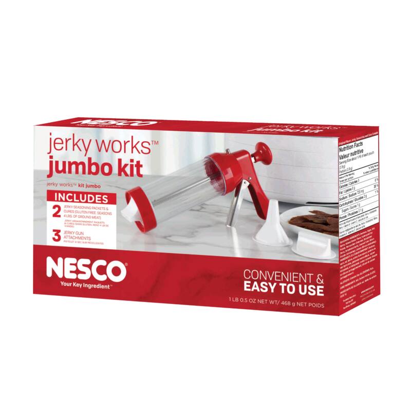 Nesco Jumbo Jerky Works Jerky Gun and Seasoning Kit