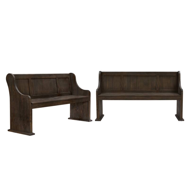 Vikos Wood 62-inch Wire Brushed Entryway Dining Bench - Dining Bench