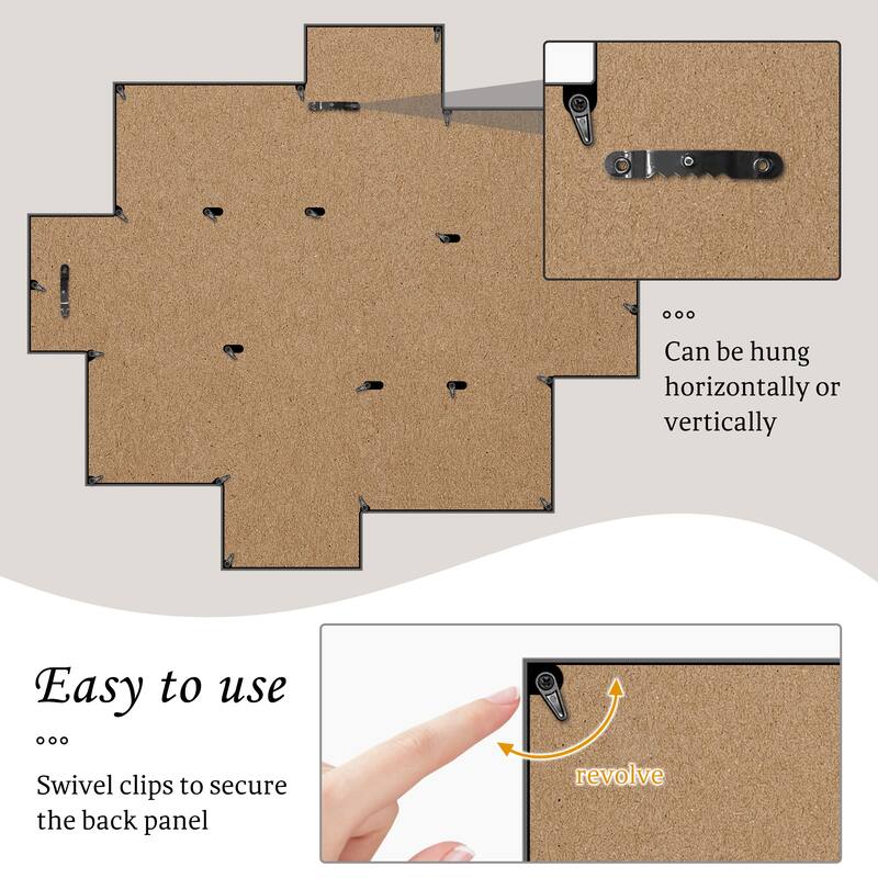 9 Opening 4x6 Family Collage Picture Frames for Wall Decor Gallery Set