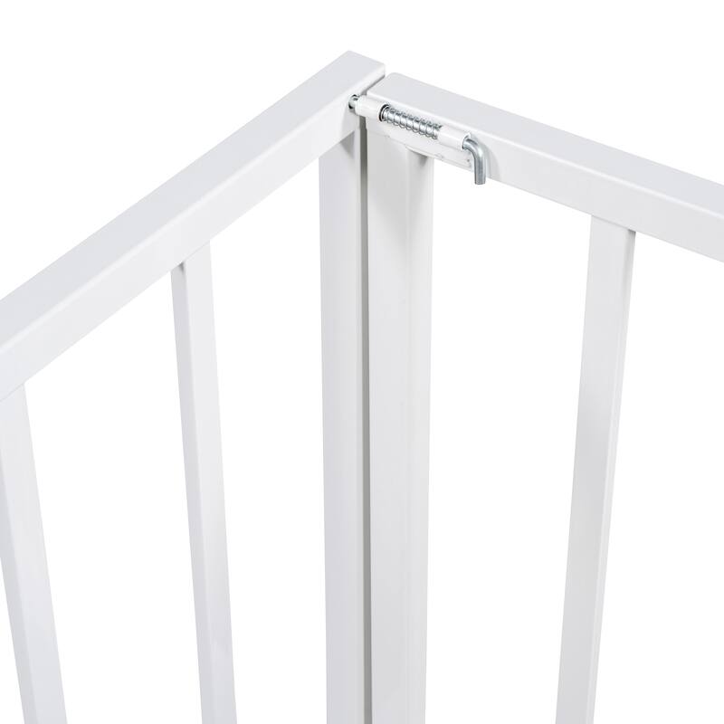 Elegant Twin Floor Bed Frame with Opening Door, Metal Design for Kids Room