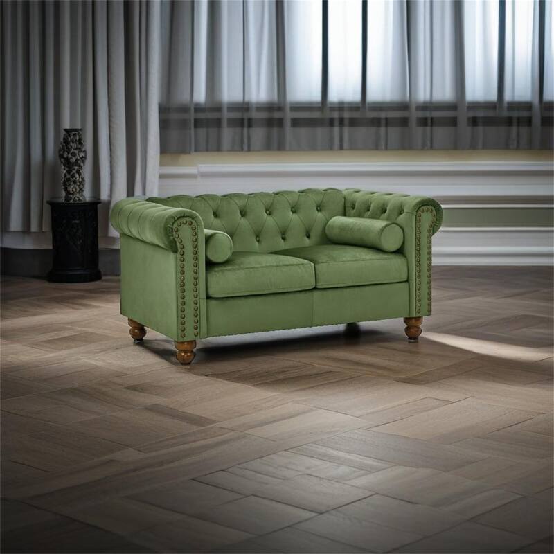 Classic Tufted Chesterfield Settee Sofa