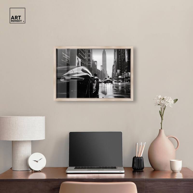 Rainy Day New York Shadowbox by Art Remedy