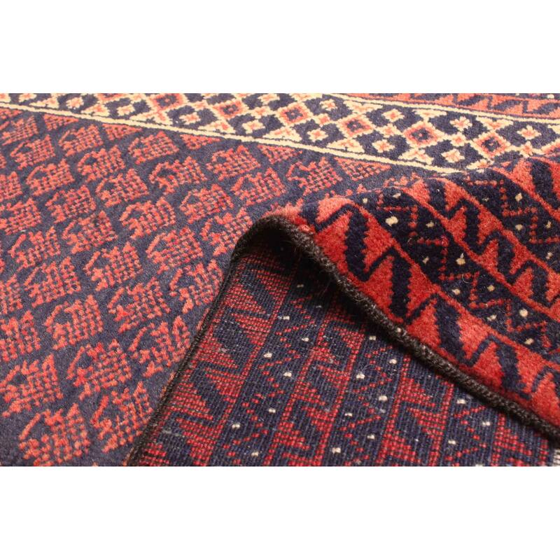 ECARPETGALLERY Hand-knotted Teimani Dark Navy Wool Rug - 2'10 x 4'2