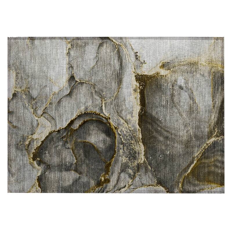 Galu Contemporary Abstract Weather Resistant Current & Stylish Outdoor Rug