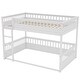 preview thumbnail 8 of 25, Queen over Queen Bunk Bed with Ladder and Guardrails