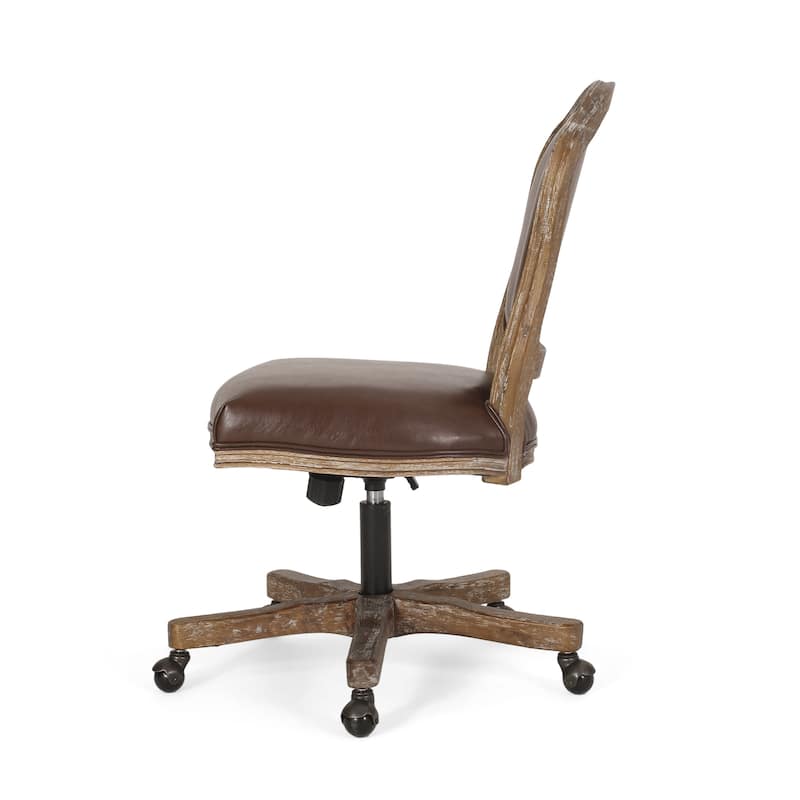 Scilley Upholstered Swivel Office Chair by Christopher Knight Home