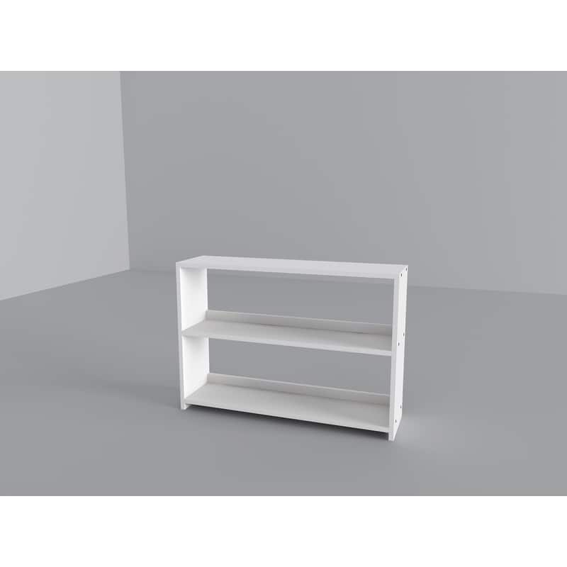 Donco Kids Twin Louver Low Loft in White with Optional Case Goods