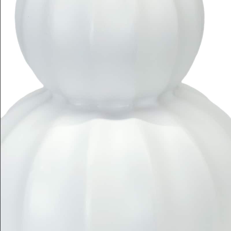Double Gourd Ceramic Table Lamp with Fabric Shade - 6 x 6 x 13 in. (L x W x H)