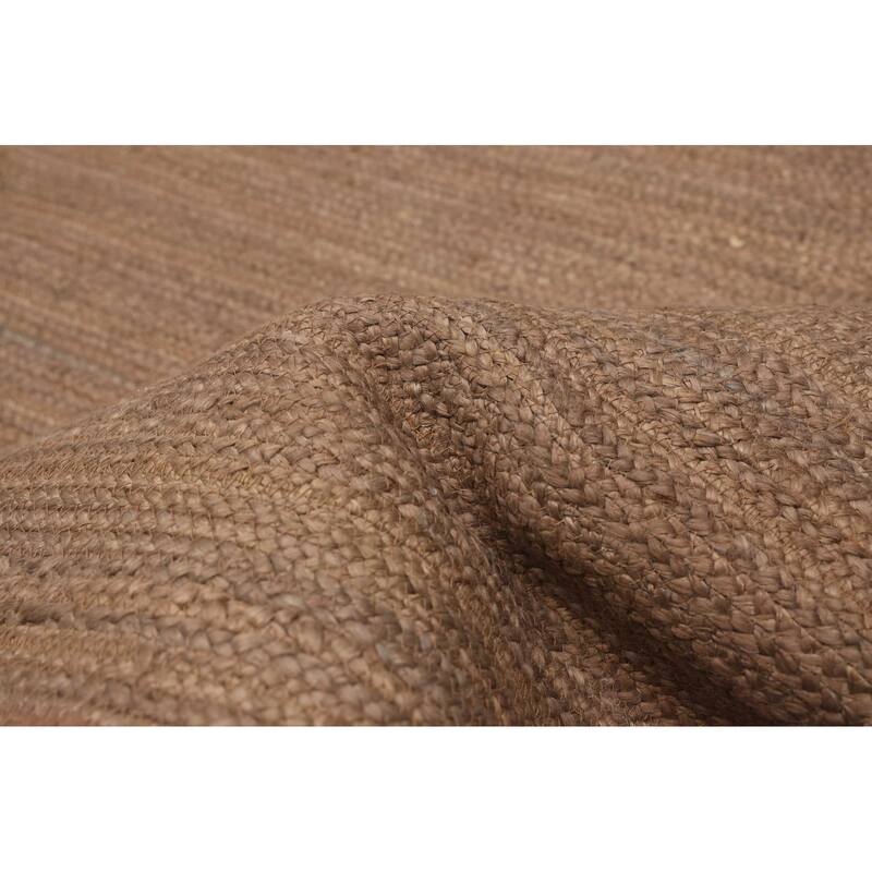 ECARPETGALLERY Braided Weave Palas Denizli Taupe Jute Rug - 4'1 x 5'10