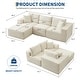 preview thumbnail 52 of 54, 109'' Corduroy Modular Sectional Sofa with Chaise