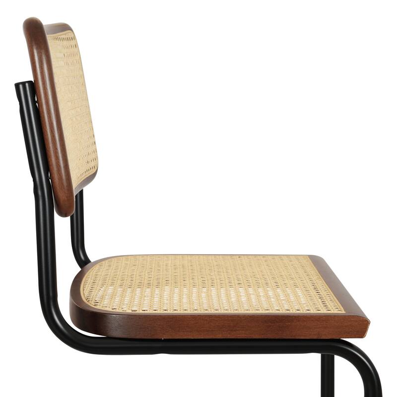 Breuer Chair Company Marcel Breuer Cesca Cane Cantilever Side Chair w/ Black Steel Frame (Various Wood & Cane Colors)