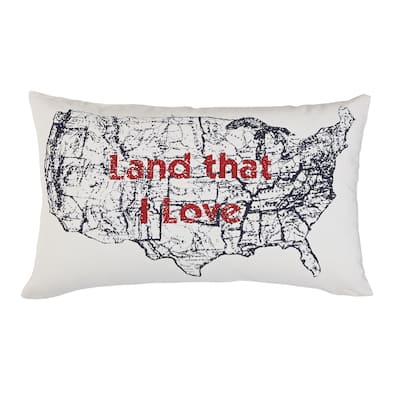 Park Designs Land That I Love Pillow Cover 12" x 20"