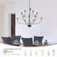 12-Light Candlestick Hanging Linear Chandelier Lighting 3-Tier Ceiling Light Fixture for Kitchen Island