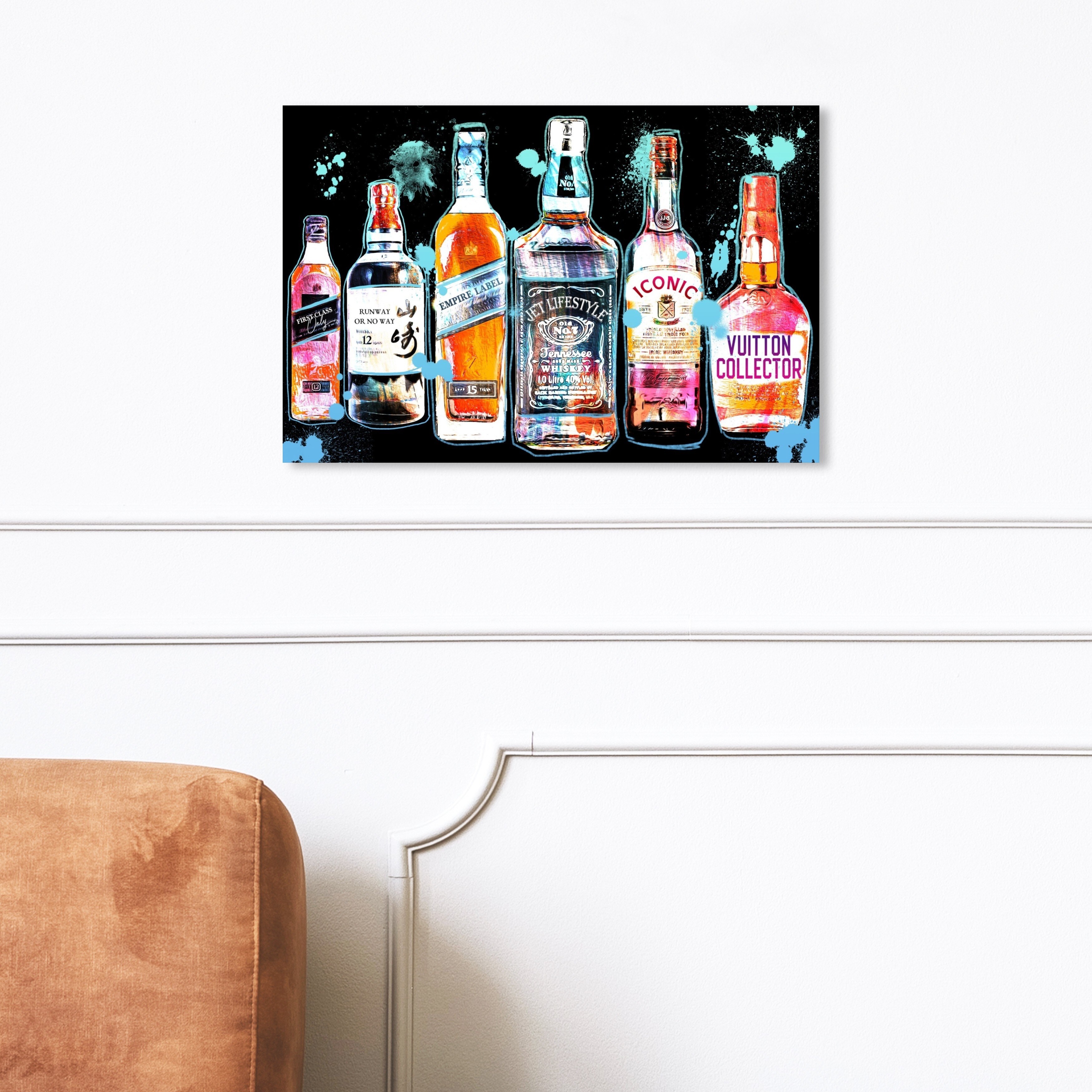 Oliver Gal 'Drink it Colorful' Drinks and Spirits Wall Art Canvas Print Liquor - Black, Pink
