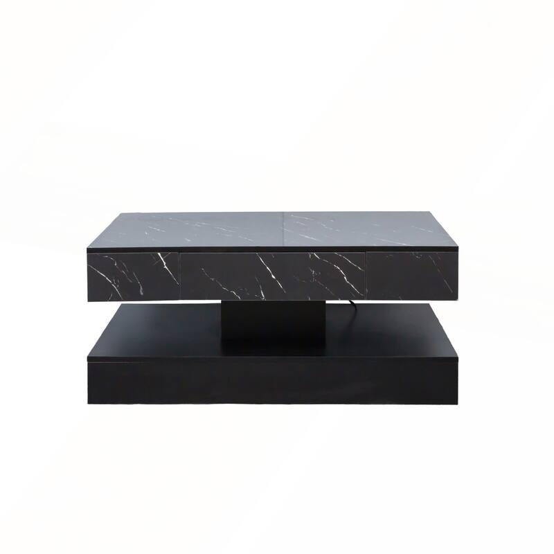 16.93IN High LED Coffee Table with Storage