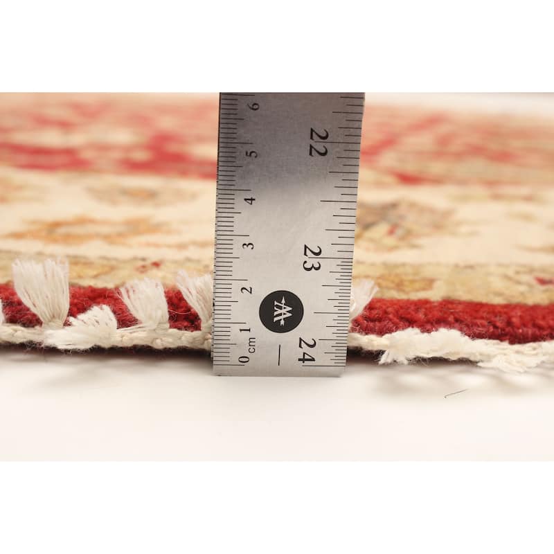 ECARPETGALLERY Hand-knotted Jamshidpour Red Wool Rug - 3'11 x 3'11
