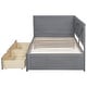 preview thumbnail 7 of 13, Twin Platform Daybed with 2 Drawers, Wood Daybed Grey