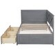 preview thumbnail 6 of 30, Twin Size Solid Pine Wood Daybed, Sofa Bed Frame with X-Shaped Design Guardrail for Kids Boys Adults