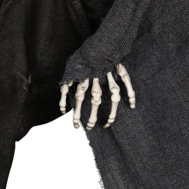 LED Lighted Animated Winged Grim Reaper Halloween Decoration - 50"