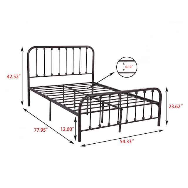 Alazyhome Sturdy Metal Platform Bed Frame