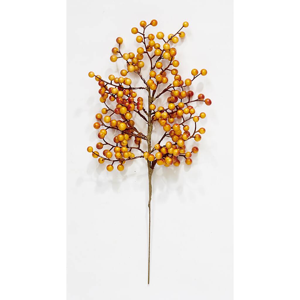 17" Weatherproof Fall Berry Spray, Orange, Set of 3