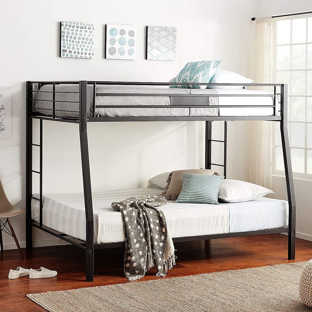 Metal Bunk Bed With Slide,Kids House Bed,Safety Barrier