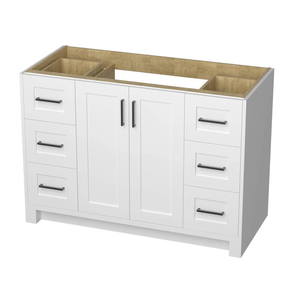 Solid Wood 48" Freestanding Bathroom Vanity Without Top Sink