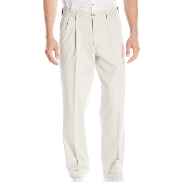 Dockers Mens Khaki Pants Beige Size 38 Relaxed Fit Comfort Pleated Front. Opens flyout.