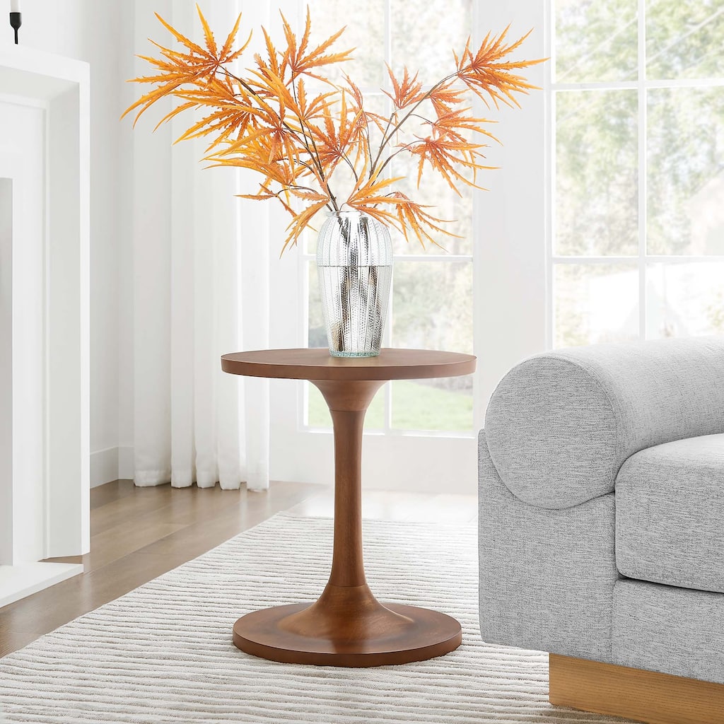 Lina Round Wood Side Table