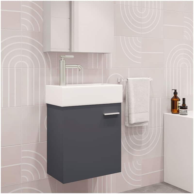Swiss Madison SM-BV614 Colmer 19" Wall Mounted Single Basin Vanity Set - Slate
