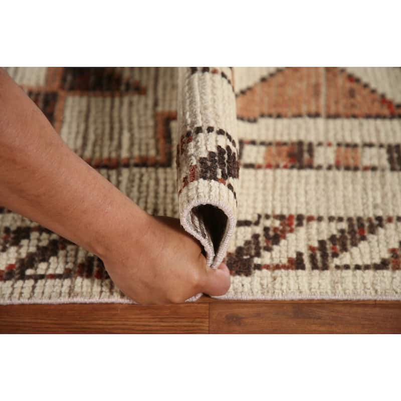 Beige Anatolian Runner Rug Handmade Wool Carpet - 2'9"x 11'2"